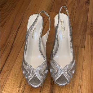 Lulu Townsend Gold Sparkly Heels